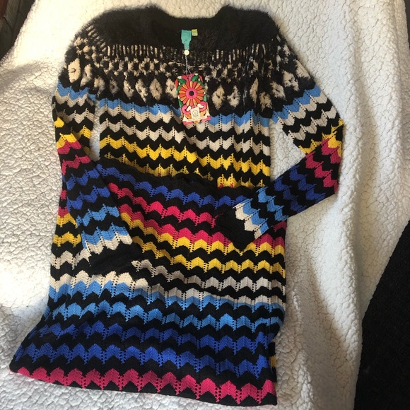 Farm Rio Chevron Knit Chenille Maxi 